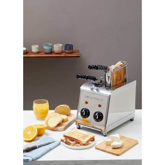 Milantoast Sandwich Toaster Edelstahl, Farbe: Edelstahl, Ausführung: 2 Scheiben, Bild 5