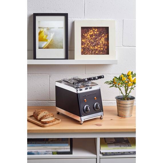 Milantoast Sandwich Toaster Schwarz, Farbe: Schwarz, Ausführung: 2 Scheiben, Bild 3