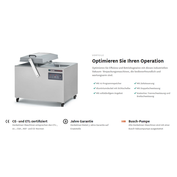 Henkelman Falcon 2-60 Vakuumierer, Ausführung: Falcon 2-60, Bild 7