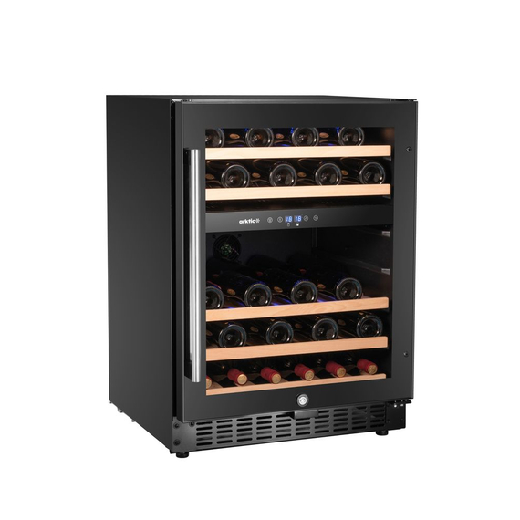 Arktic Weinkühler, 2 Zonen, 46 Flaschen, Schwarz, 570x595x(H)820mm, Bild 2