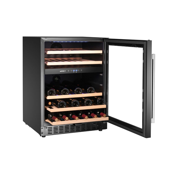 Arktic Weinkühler, 2 Zonen, 46 Flaschen, Schwarz, 570x595x(H)820mm, Bild 4