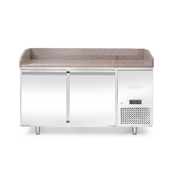 Arktic Pizzakühltisch mit Granitarbeitsplatte, 2-türig, 250L, Granit, 230V/250W, 1510x800x(H)875mm