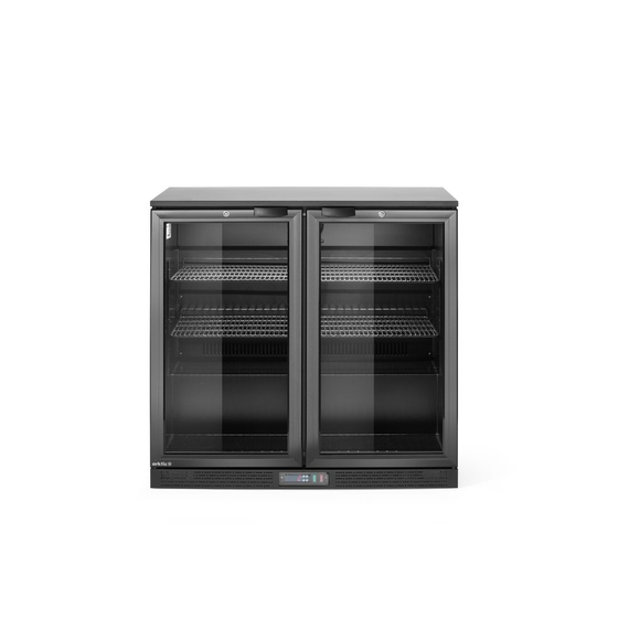Arktic Bar-Kühlschrank mit doppelter Tür, 158L, Schwarz, 220-240V/160W, 900x530x(H)870mm
