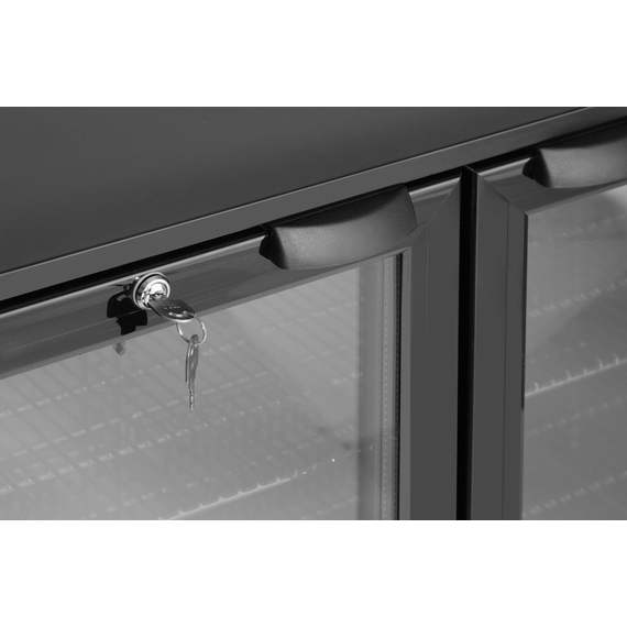 Arktic Bar-Kühlschrank mit doppelter Tür, 158L, Schwarz, 220-240V/160W, 900x530x(H)870mm, Bild 4