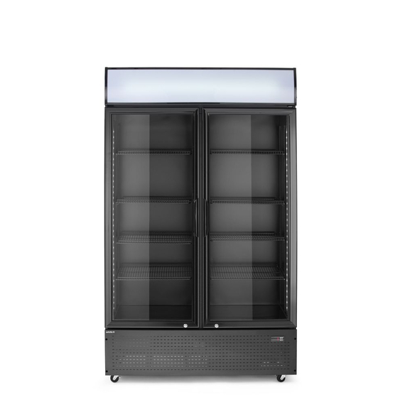 Arktic Rückwandkühlschrank mit hinterleuchteter Blende, zweitürig, 512L, Schwarz, 220-240V/510W, 1120x585x(H)1900mm