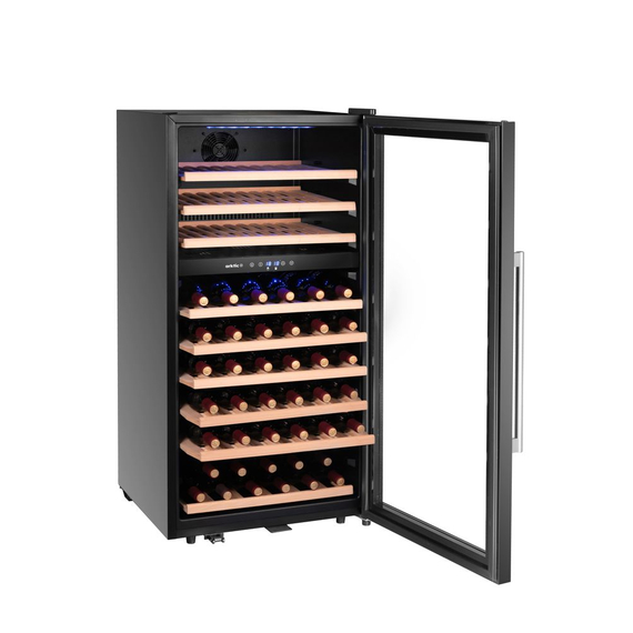 Arktic Weinkühler, 2 Zonen, 91 Flaschen, 230L, Schwarz, 569x595x(H)1215mm, Bild 4