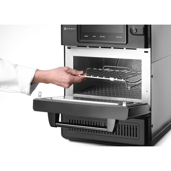 Hendi Hochgeschwindigkeits-Backofen CombiTurbo, 18L, Schwarz, 230V/3000W, 402x735x(H)608mm, Bild 5