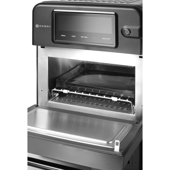 Hendi Hochgeschwindigkeits-Backofen CombiTurbo, 18L, Schwarz, 230V/3000W, 402x735x(H)608mm, Bild 3