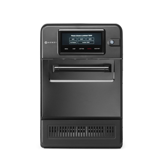 Hendi Hochgeschwindigkeits-Backofen CombiTurbo, 18L, Schwarz, 230V/3000W, 402x735x(H)608mm