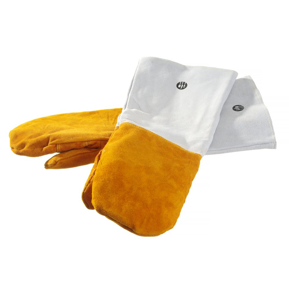 Hendi Leder-Grillhandschuhe hitzebeständig – 2 Stück, 2 Stk., (L)460mm, Bild 4