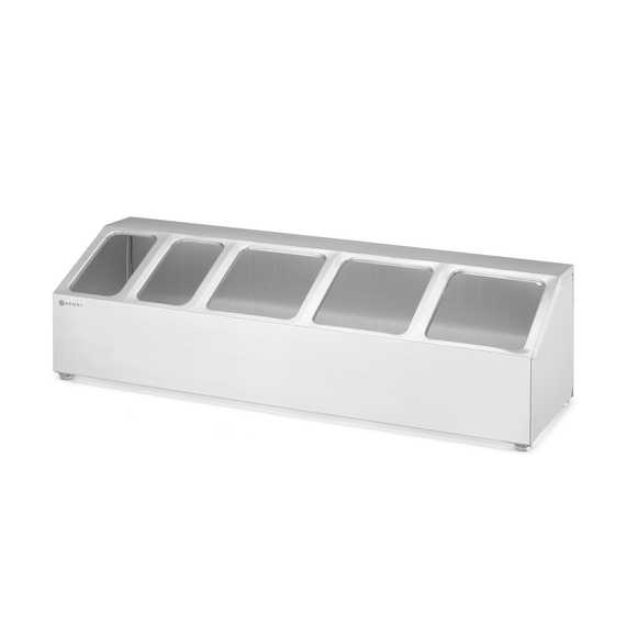 Hendi Halterung für Gastronorm-Behälter, 5 Fächer, 745x245x(H)215mm, Bild 2