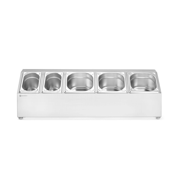 Hendi Halterung für Gastronorm-Behälter, 5 Fächer, 745x245x(H)215mm, Bild 3