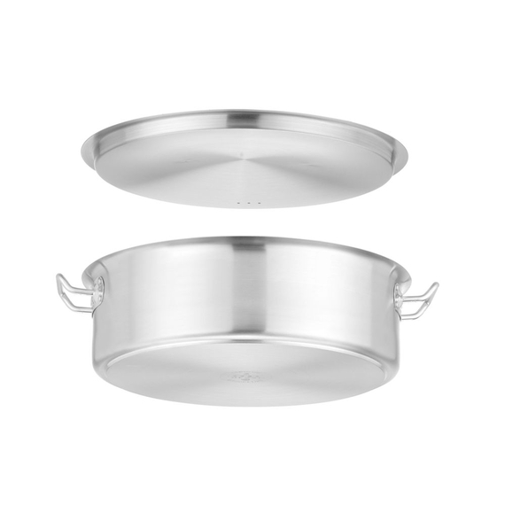 Hendi Kochtopf, niedrig - mit Deckel, 10,8L, ⌀360x(H)139mm, Bild 5