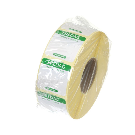 Hendi Täglich anwendbare Lebensmittelsicherheitsetiketten, für den Mehrfachgebrauch, leicht zu entfernen , Freitag, Grün, 1000 Stk., 25x25mm, Bild 2