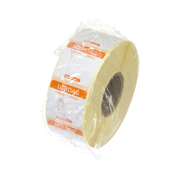 Hendi Täglich anwendbare Lebensmittelsicherheitsetiketten, für den Mehrfachgebrauch, leicht zu entfernen , Samstag, Orange, 1000 Stk., 25x25mm, Bild 2