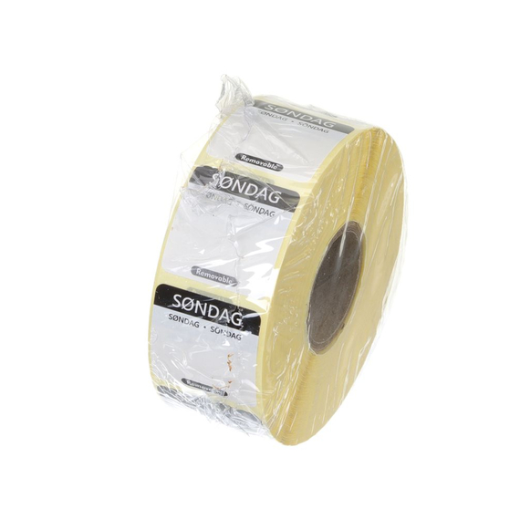 Hendi Täglich anwendbare Lebensmittelsicherheitsetiketten, für den Mehrfachgebrauch, leicht zu entfernen , Sonntag, Schwarz, 1000 Stk., 25x25mm, Bild 2