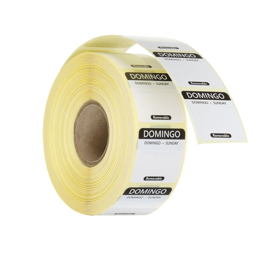 Hendi Täglich anwendbare Lebensmittelsicherheitsetiketten, mehrfach verwendbar, leicht entfernbar , Schwarz, 1000 Stk., 25x25x(H)mm