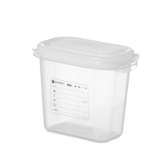 Hendi GN 1/9 Behälter, Polypropylen, GN 1/9, 1,5L, Transparent, 176x108x(H)150mm, Rechteckig, Bild 2