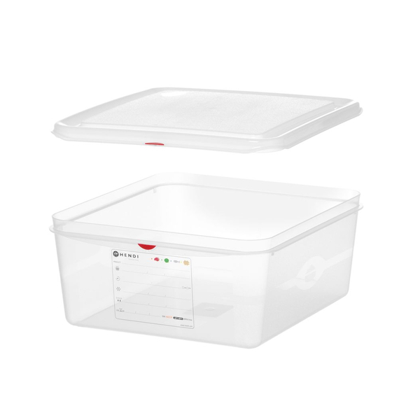 Hendi GN 2/3 Behälter, Polypropylen, GN 2/3, 13,5L, Transparent, 354x325x(H)150mm, Rechteckig, Bild 2