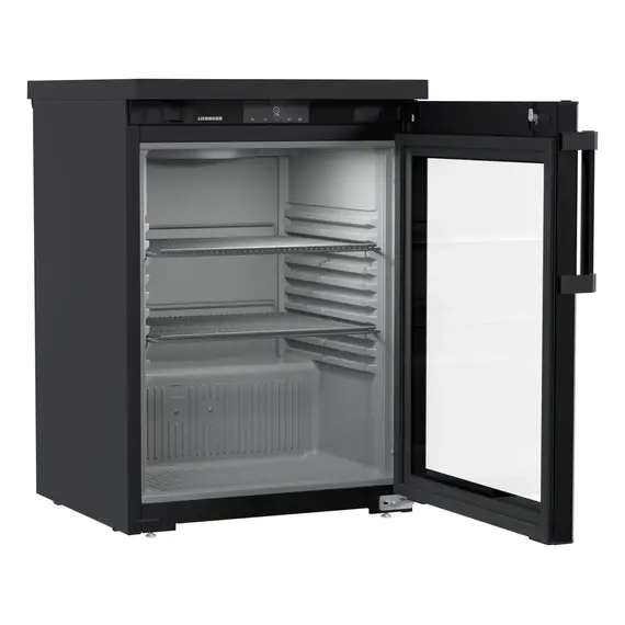 Liebherr MRTve 1511 Performance Unterbaufähiger Kühlschrank mit Glastür und Umluftkühlung Schwarz, Türart : Glastür, Farbe: Schwarz, Bild 4