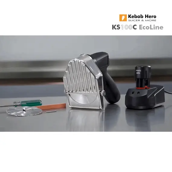 Kebab Hero KS100C EcoLine Dönermesser kabellos mit Akku Ø 100 mm, Bild 5