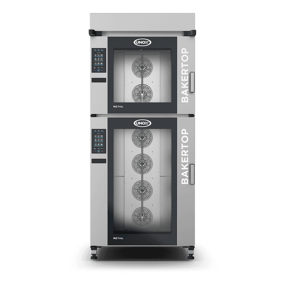 UNOX BAKERTOP RETAIL XETC-18EU-YPRMA – Professioneller Ladenbackofen für Supermarkt-Bäckereien, Türöffnung Rechts, Türöffnung: Rechts