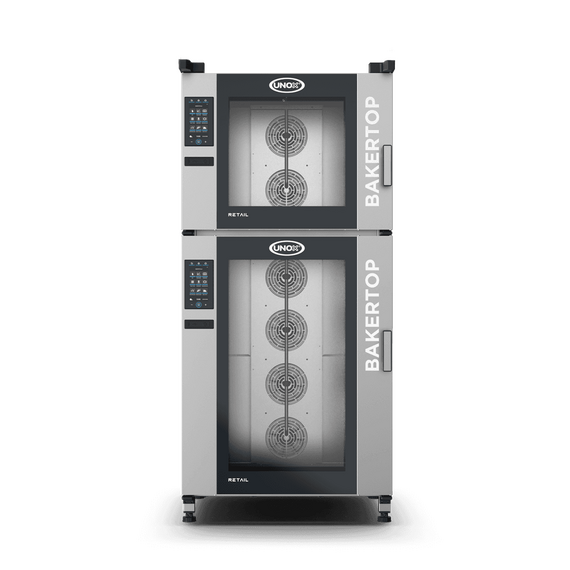 UNOX BAKERTOP RETAIL XETC-18EU-YPRMN – Professioneller Ladenbackofen für Supermarkt-Bäckereien, Türöffnung Rechts, Türöffnung: Rechts