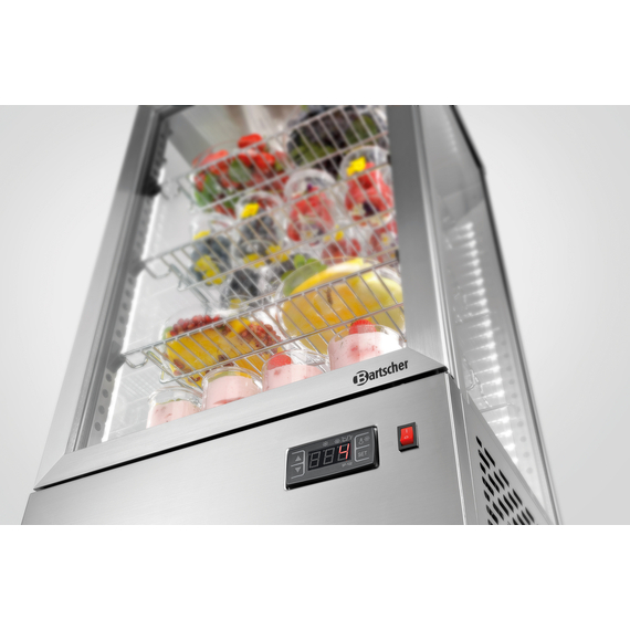 Bartscher Mini-Kühlvitrine 78L, Edelstahl, Bild 7