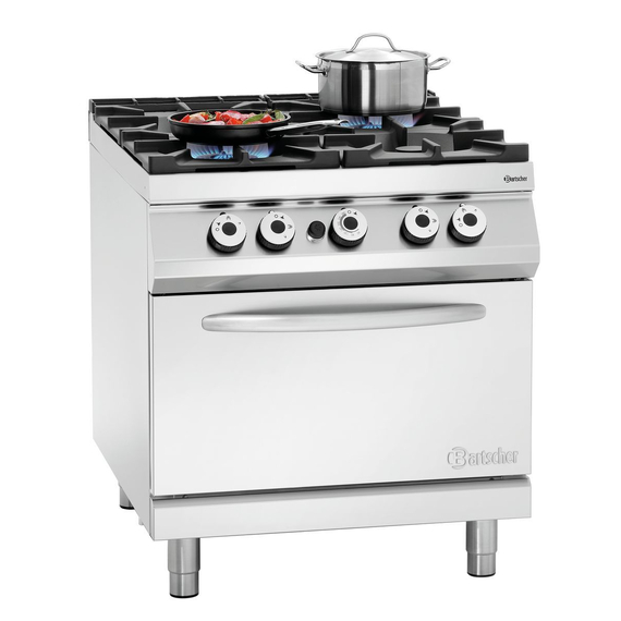 Bartscher Gasherd 900, B800, 4FL, GBO 2/1GN