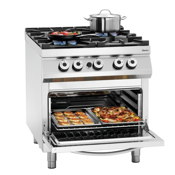 Bartscher Gasherd 900, B800, 4FL, GBO 2/1GN, Bild 2