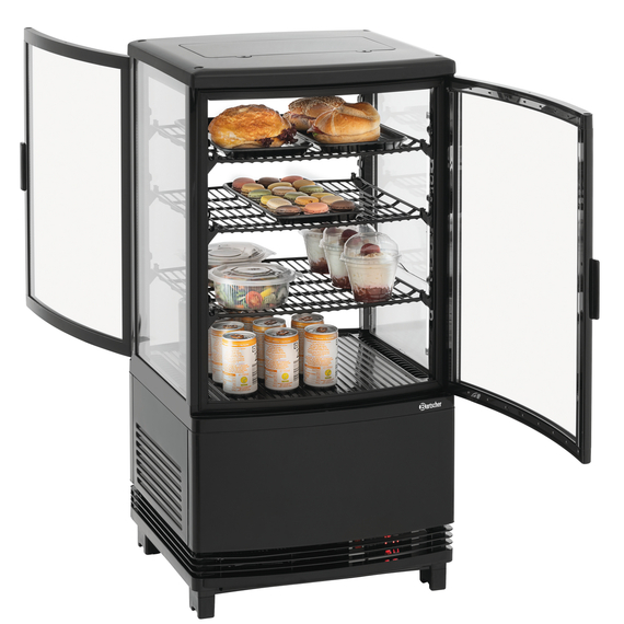 Bartscher Mini-Kühlvitrine 64L2T schwarz, Bild 2