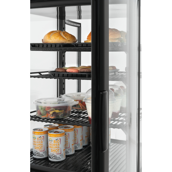 Bartscher Mini-Kühlvitrine 75L2T schwarz, Bild 3