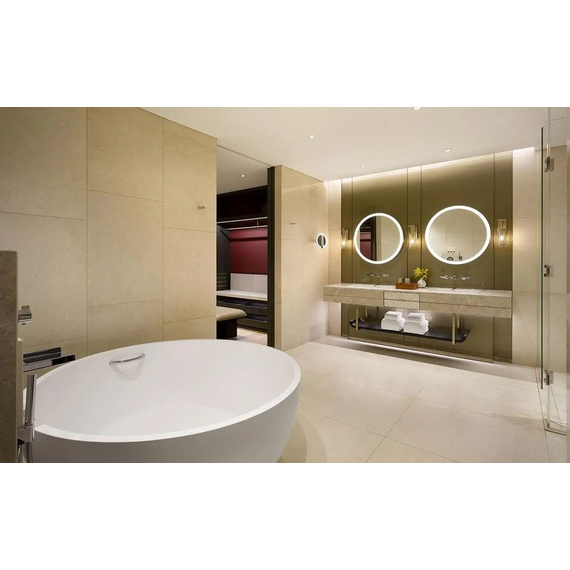 Aliseo LED Interface Beleuchteter Kosmetikspiegel - ø 220 mm, Batteriespiegel, Schwenkarm, USB-Aufladung, Variante: Schwenkarm, Bild 4