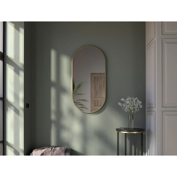 Aliseo JOY Badezimmerspiegel - 400 x 800 mm, gold gebürstet, Bild 3