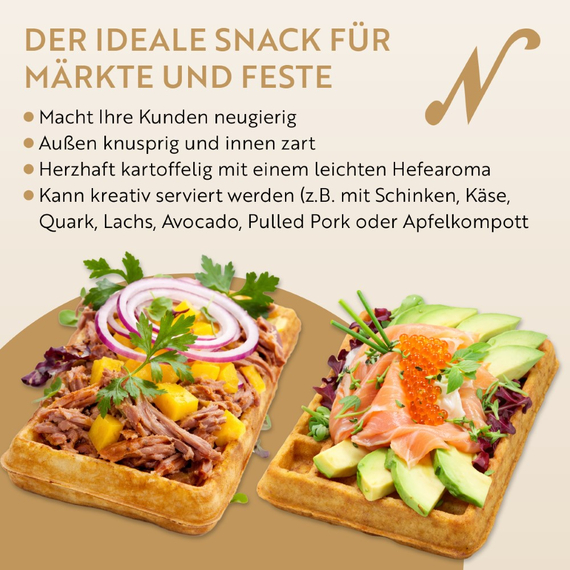Neumärker Kartoffel-Waffel-Mix | Gastro-Backmischung für Kartoffel-Waffeln | Sack à 10 kg , Bild 2
