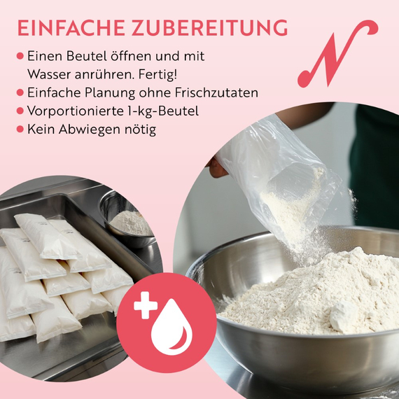 Neumärker Protein-Waffel & Pancake Ready-Mix | Gastro-Backmischung für Protein-Waffeln und Protein-Pancakes | Karton à 10 kg (10x 1 kg) , Bild 5