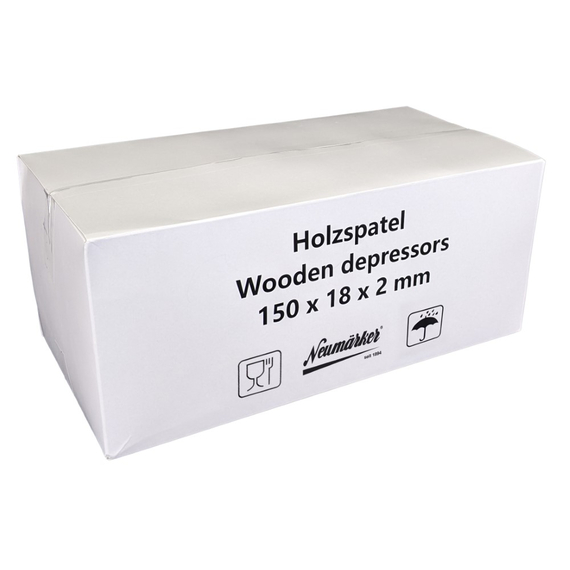 Neumärker Holzspatel | Holzstiele für Waffel am Stiel | Eisstiele Holz | Birkenholz |150 x 18 x 2 mm | 1000 Stück , Bild 4