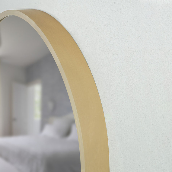 Aliseo ORE Badezimmerspiegel - Ø 800 mm, gold gebürstet, Durchmesser: 800 mm, Bild 2