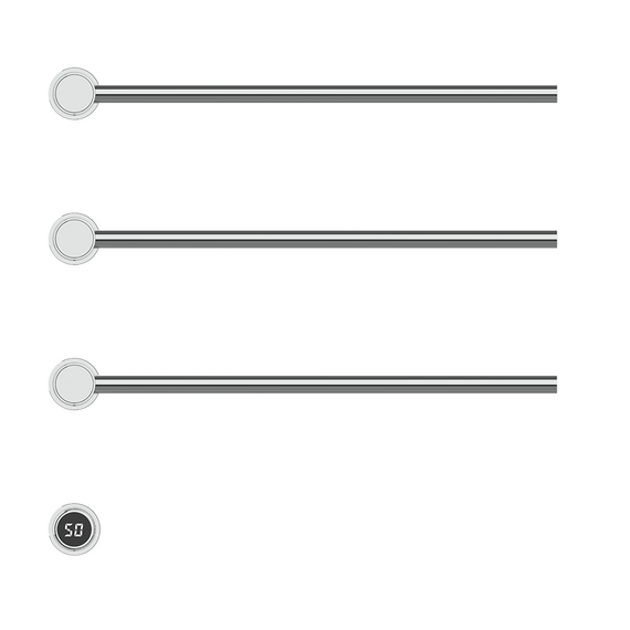 Aliseo Pearl Pro Handtuchwärmer Handtuchheizkörper - 3 Rohre, chrom