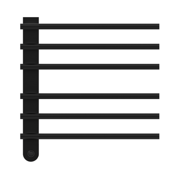 Aliseo Rock Handtuchwärmer Handtuchheizkörper - 6 Rohre, schwarz