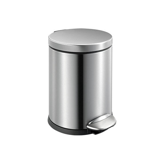 Aliseo Prestige Hygieneeimer - gebürstetes Chrom, 5 Liter