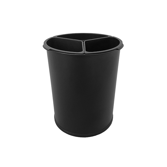 Aliseo Prestige Abfallbehälter - matt schwarz, 3 x 3 Liter