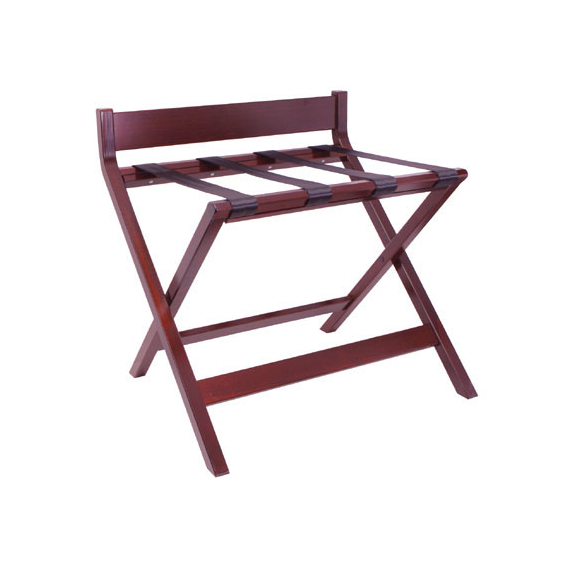 Aliseo Kofferablage - mit Rückenlehne, Mahagoni gebeizt