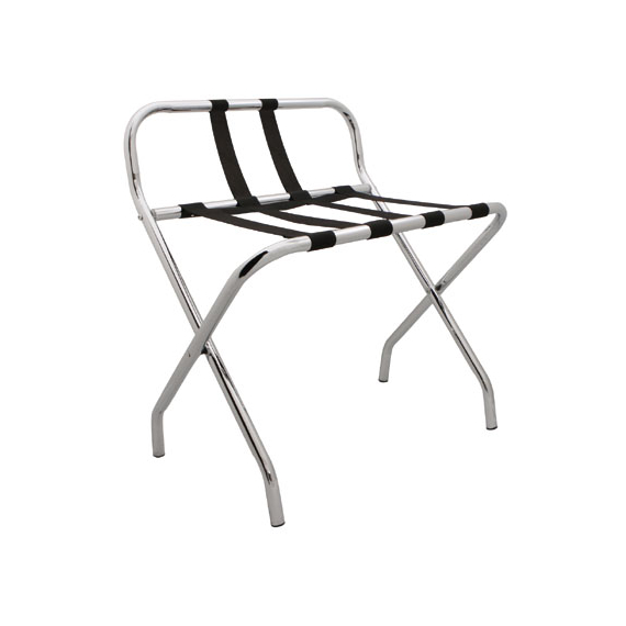 Aliseo Kofferablage - mit Rückenlehne, chrom/schwarz