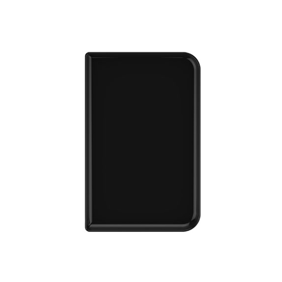 Aliseo Courtesy Tray Tablett - schwarz glänzend, 400 x 16 x 200 mm