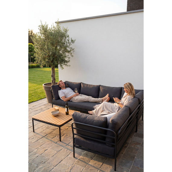 Barths Bordeaux - Lounge-Set, Anthrazit, Bild 4