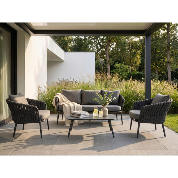 Barths Torino - Lounge-Set, Anthrazit, Bild 3