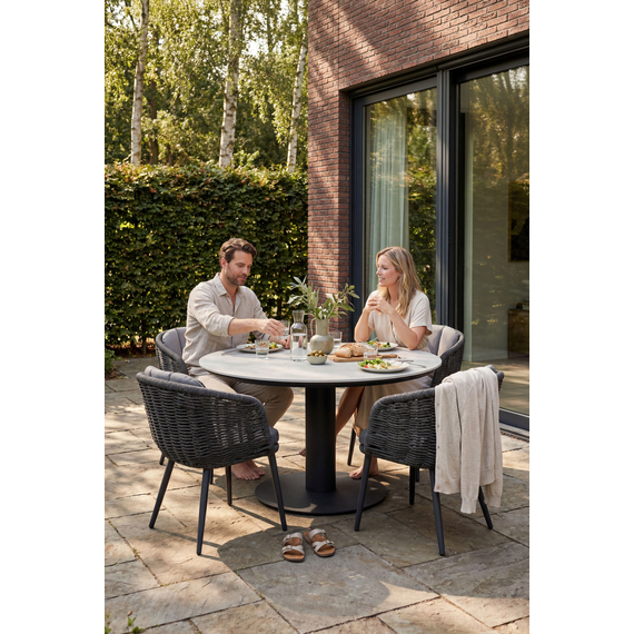 Barths Porto - Runder Dining Tisch Ø 130 cm, Anthrazit, Bild 4