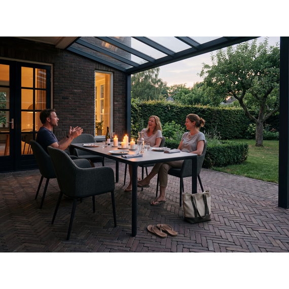Barths Belfort - Dining Stuhl mit Armlehne, Anthrazit, Bild 6