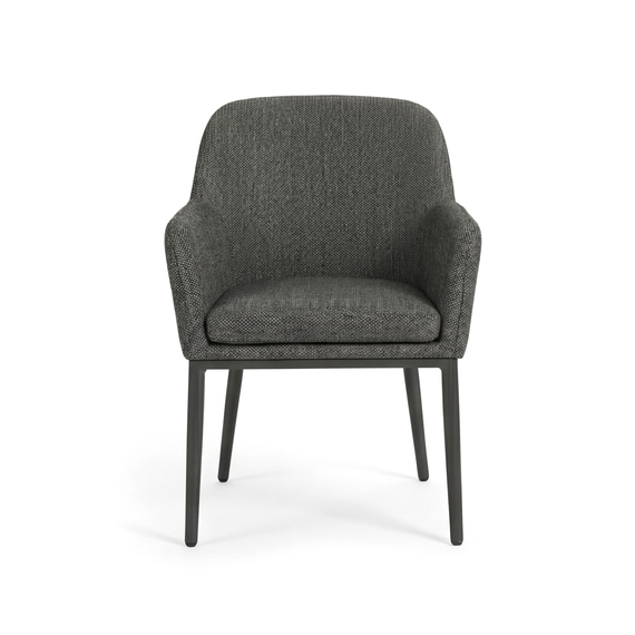 Barths Belfort - Dining Stuhl mit Armlehne, Anthrazit, Bild 2